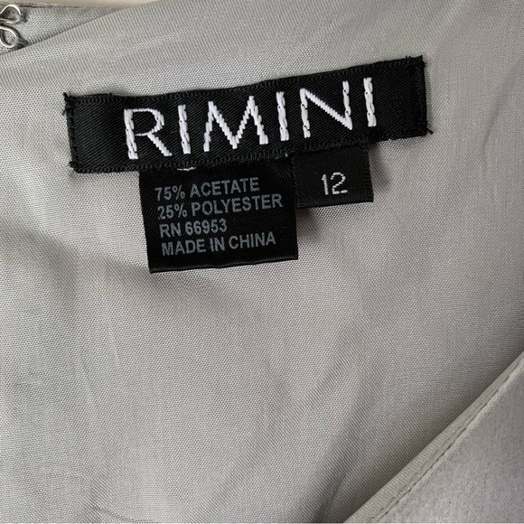 RIMINI Vintage Silver Evening Long Dress Beading embellished Matching Jacket 12 - Picture 7 of 16